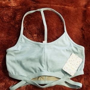 FREE PEOPLE SEAFOAM SPORTS BRA